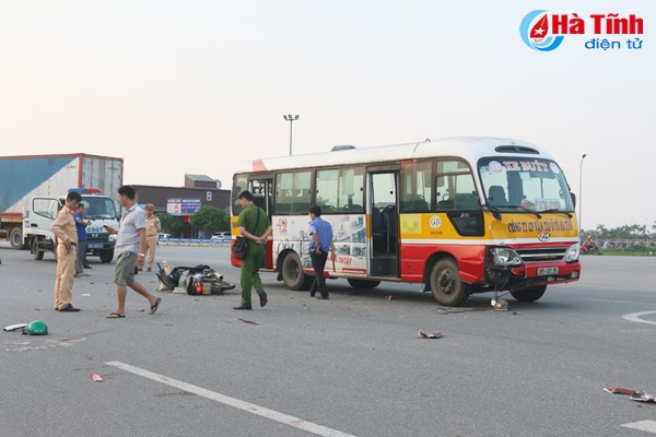 Hiện trường vụ tai nạn. Ảnh Báo Hà Tĩnh