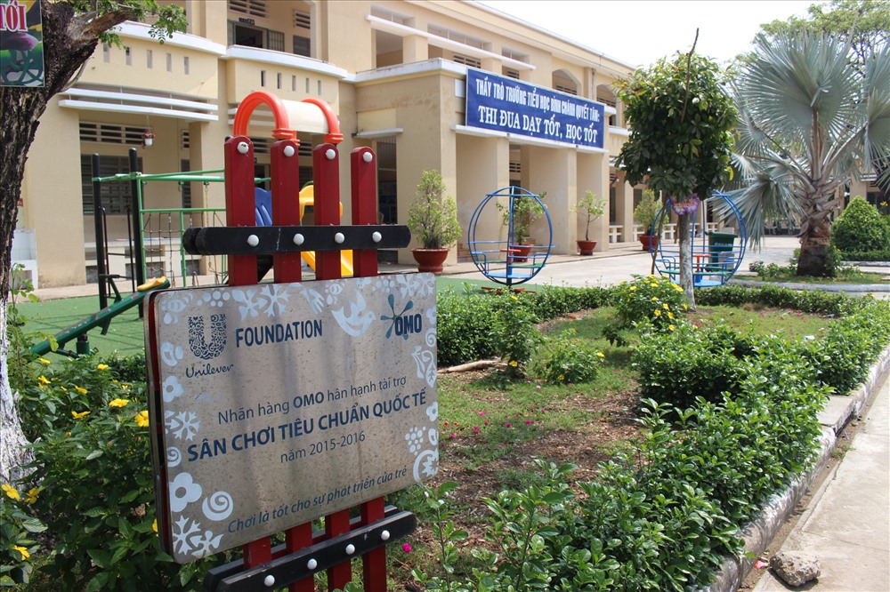 Trường có sân chơi lý tưởng mà nhiều trường khác phải mơ ước.