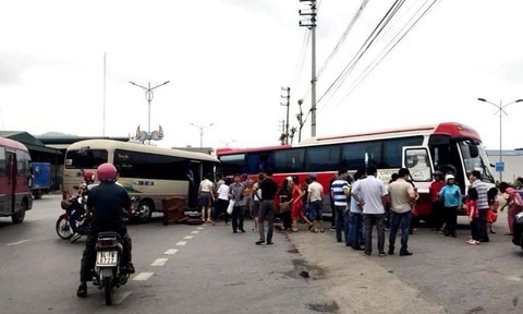 Hiện trường vụ tai nạn. Ảnh Công an TPHCM