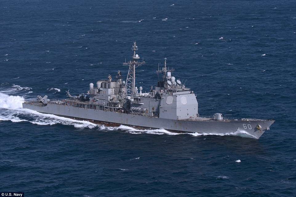 Tàu tuần dương USS Normandy cũng đang hướng về Châu Âu và Trung Đông. Ảnh: Getty.