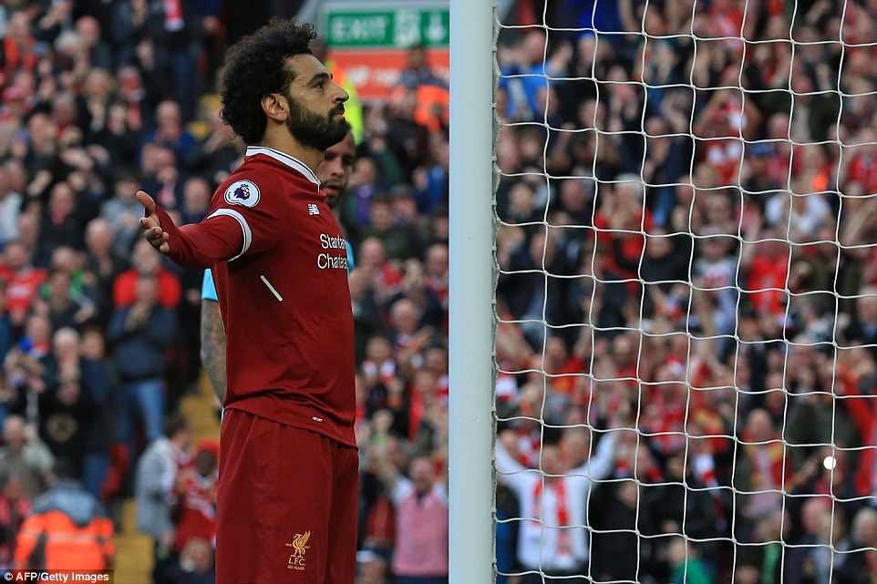 Có cảm giác, Salah cứ đá là ghi bàn. Ảnh: Getty.