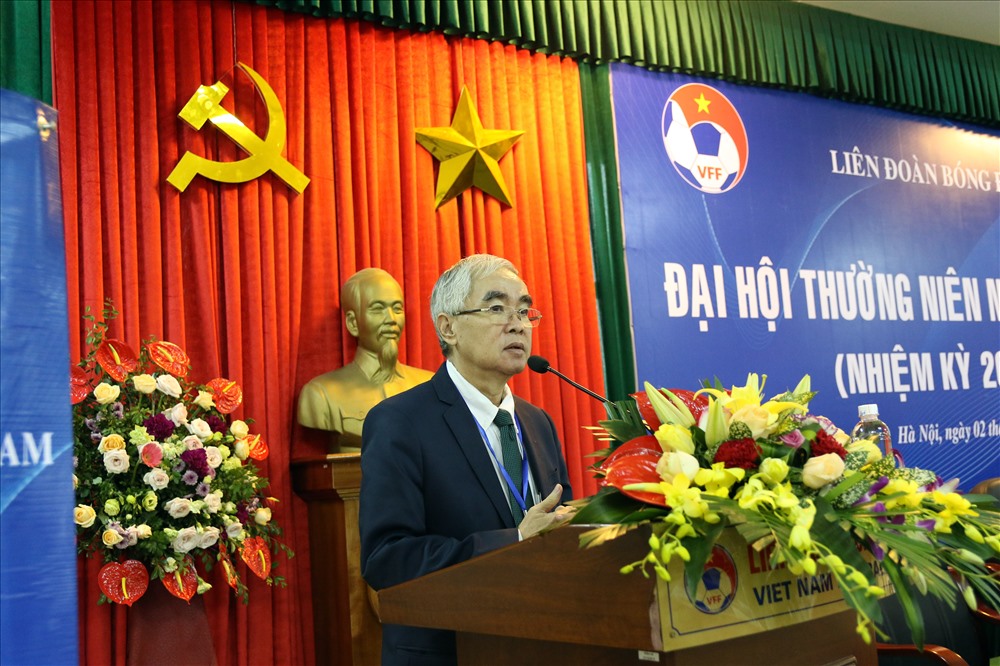 Theo Chủ tịch VFF lê Hùng Dũng, thì việc tiến hành Đại hội đnag chờ quyết định cấp phép của cơ quan quản lí nhà nước. Ảnh: VFF