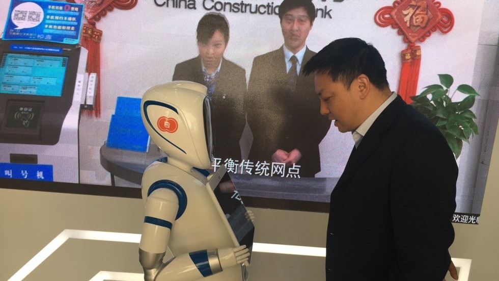 Robot tại chi nhánh ở Thượng Hải của CCB.