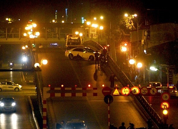 Hiện trường vụ tai nạn.
