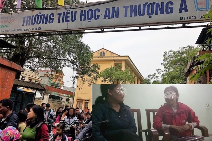 Phụ huynh kể lại việc con gái mình bị thầy giáo dâm ô. Ảnh: PV