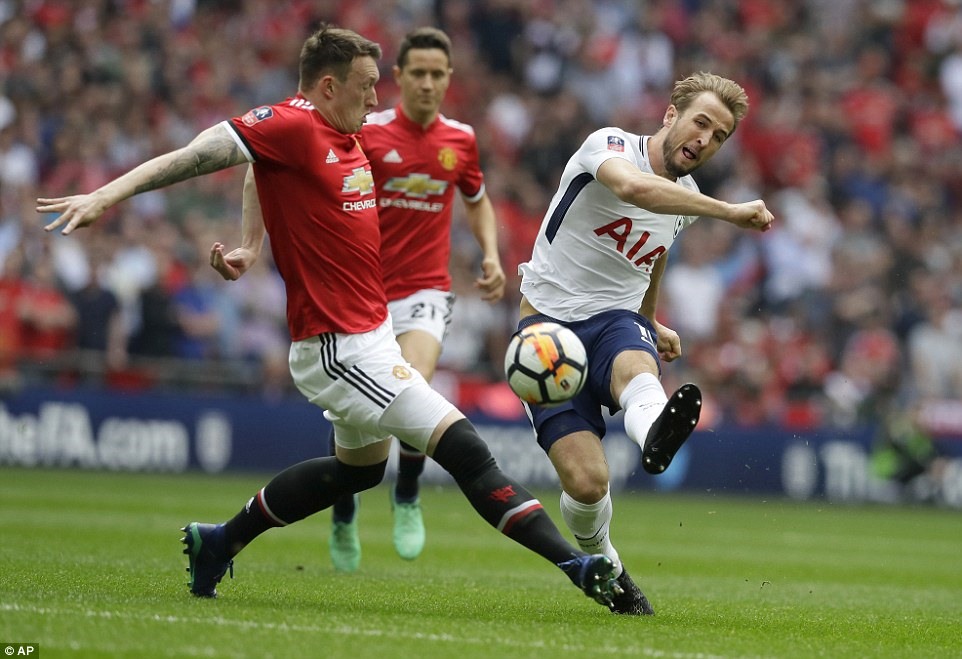 Harry Kane (áo trắng) không thể ghi bàn trong ngày Tottenham cần anh lên tiếng. Ảnh: AP