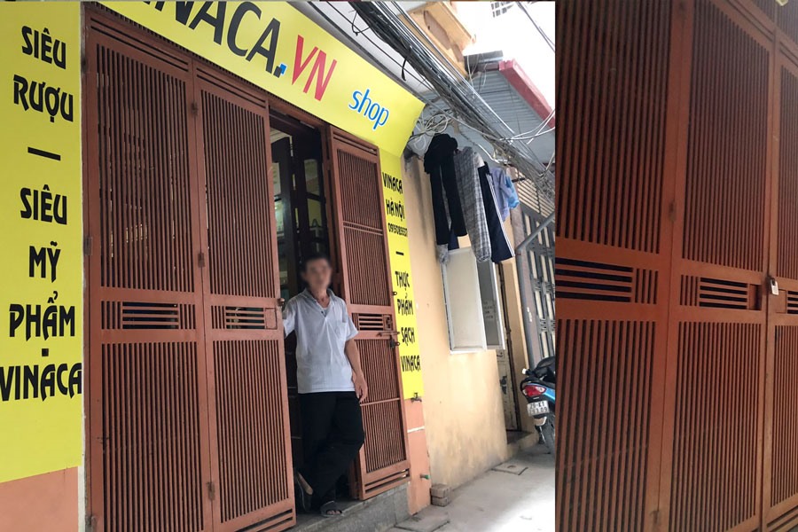 Hình ảnh trước và sau khi ông T tháo dỡ các pa nô quảng cáo sản phẩm Vinaca. Ảnh: H.L
