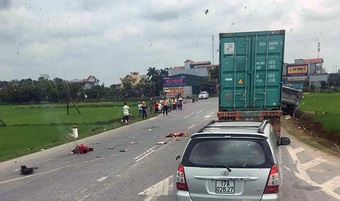 Hiện trường vụ tai nạn. (Ảnh VTC)