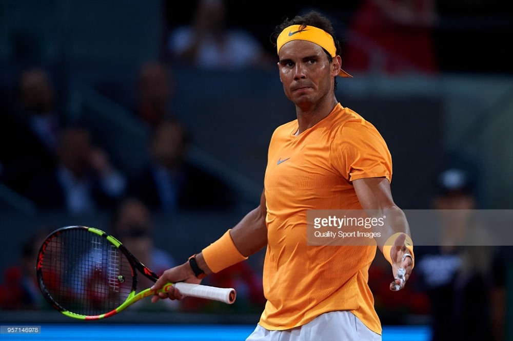 Nadal có trận thắng liên tiếp thứ 21 trên mặt sân sở trường. Ảnh: Getty.