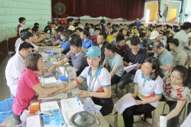 CNVCLĐ tham gia xác định nhóm máu.