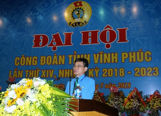 Đồng chí Vũ Hồng Phương (ảnh) được bầu giữ chức Chủ tịch LĐLĐ tỉnh Vĩnh Phúc khóa XIV, nhiệm kỳ 2018 - 2023. Ảnh: Nguyễn Hoàng Lương