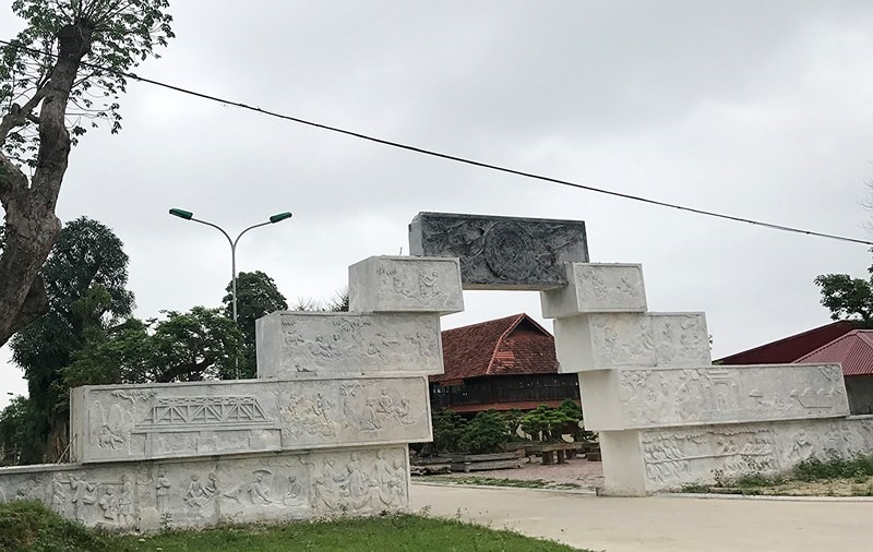 Cổng vào trang trại.