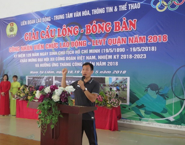 Đại diện vận động viên hứa sẽ thi đấu trung thực, hết mình. Ảnh: Xuân Trường