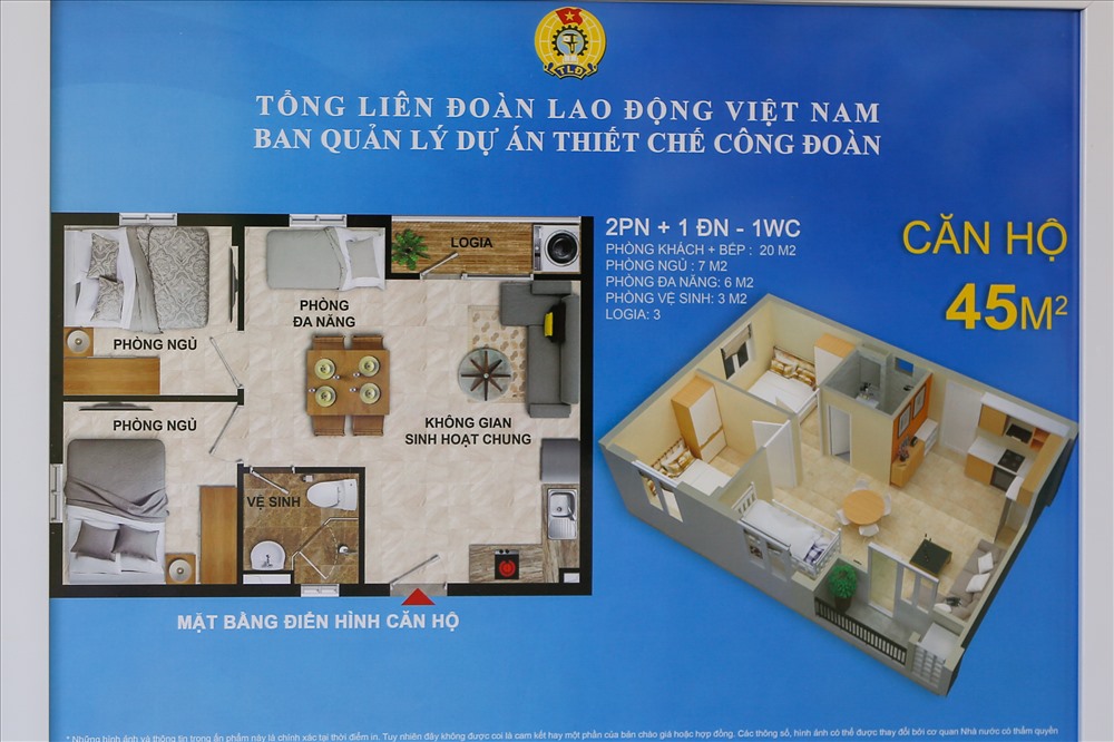 Các căn hộ giá rẻ được thiết kế hiện đại, chắc chắn sẽ đáp ứng nhu cầu đầy đủ của công nhân.