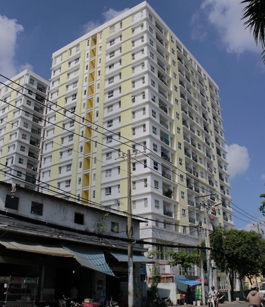 Chủ đầu tư dự án Khang Gia Tân Hương phân chia trái phép thêm 71 căn hộ nhưng đội thanh tra địa bàn Q.Tân Phú cũng không hề hay biết hay có biện pháp xử lý. Ảnh: P.V