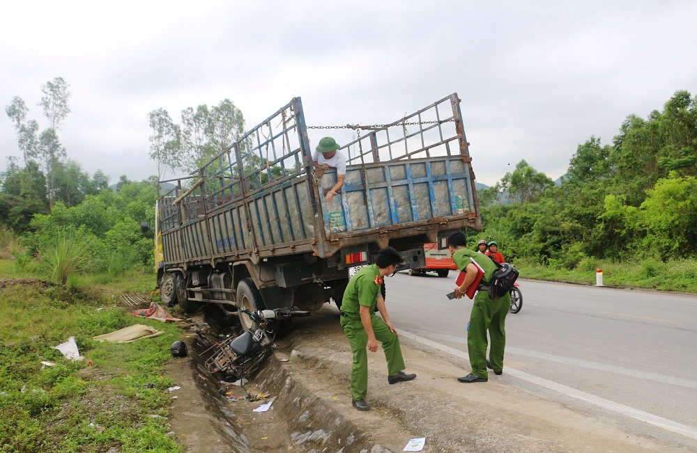 Hiện trường vụ tai nạn.
