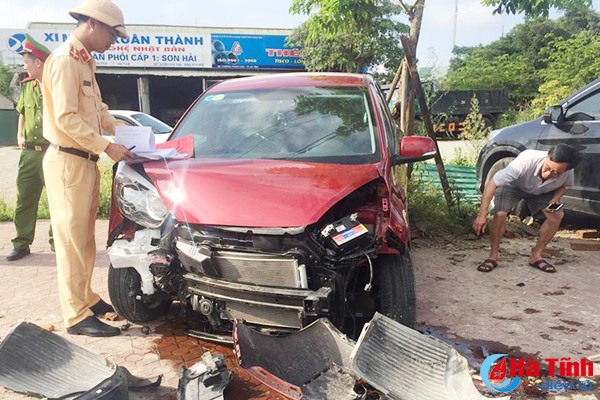 Hiện trường vụ tai nạn.