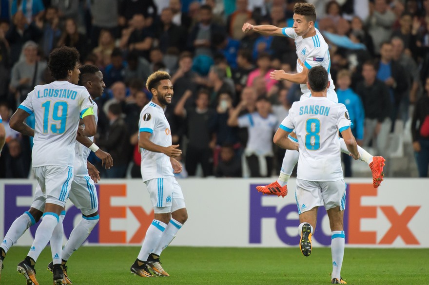 Marseille giành quyền vào chung kết ở những phút cuối hiệp phụ. Ảnh: Getty.