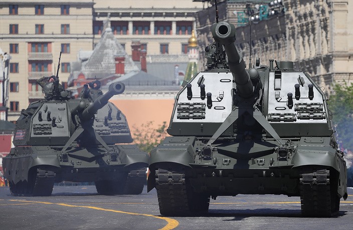 Pháo tự hành Msta-S. Ảnh: Tass.