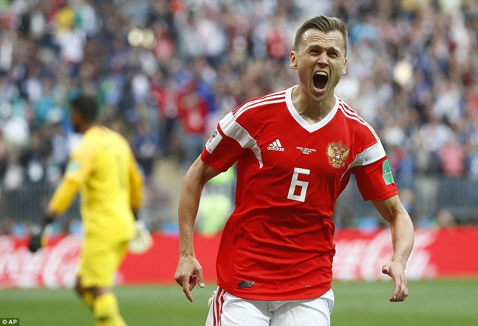 Cheryshev vào sân và ngay lập tức để lại dấu ấn. Ảnh: DailyMail