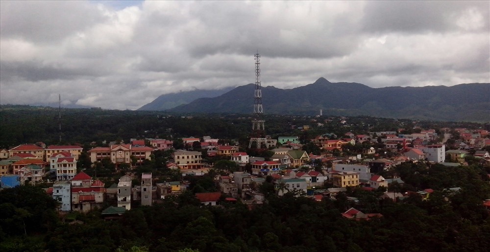 Thị trấn Khe Sanh về chiều. Ảnh: Công Sang.