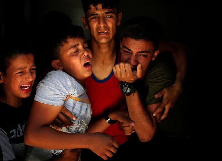 Thân nhân của một người Palestine, người đã thiệt mạng tại biên giới Israel-Gaza