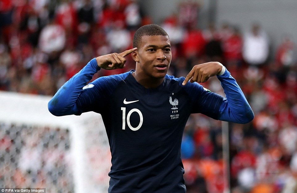 Phút thứ 34 trong trận đấu giữa Pháp và Peru, Mbappe đã mở tỉ số trận đấu.