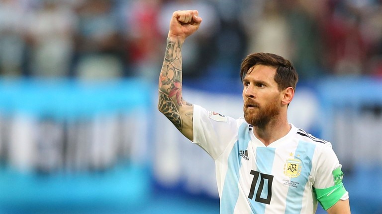 Messi thể hiện sự quyết tâm cao ở trận đấu này. Ảnh: FIFA