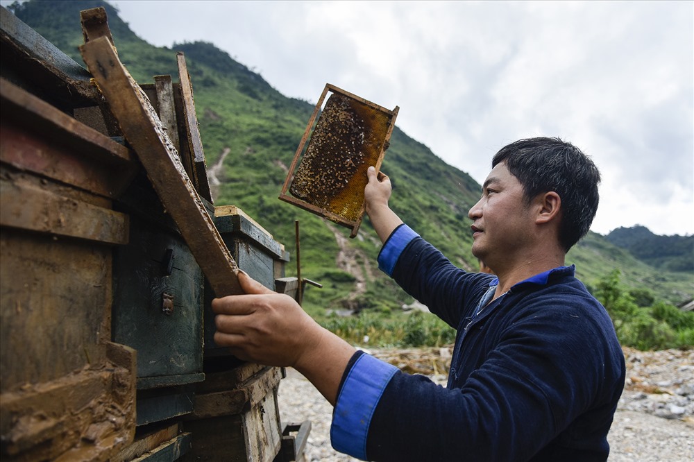 Anh Tráng Thì Lù, đang dọn lại những tổ ong đã bị thiệt hại sau cơn lũ. Không sống tại thôn, 3h sáng ngày 24/6, anh trở vào thôn để kiểm tra lại số ong, thì sáng hôm đó lũ tới, anh không thể di chuyển kịp số ong đó, lũ đã cuốn trôi hơn 20 thùng ong của gia đình.