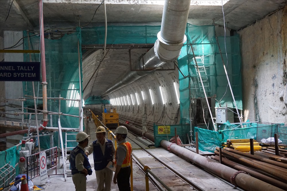 Đường hầm metro thứ 2 từ phía ga Ba Son.