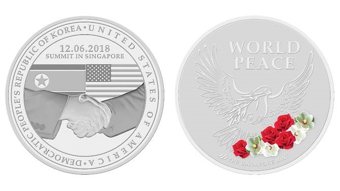 Đồng tiền lưu niệm mạ niken. Ảnh: Singapore Mint.