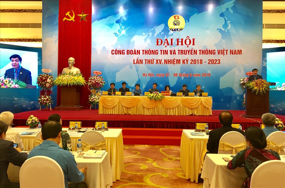 Quang cảnh Đại hội XV Công đoàn TT&TT Việt Nam. Ảnh: V.L