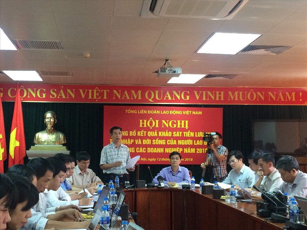 PGS.TS Vũ Quang Thọ, Viện trưởng Viện CN-CĐ công bố kết quả khảo sát.