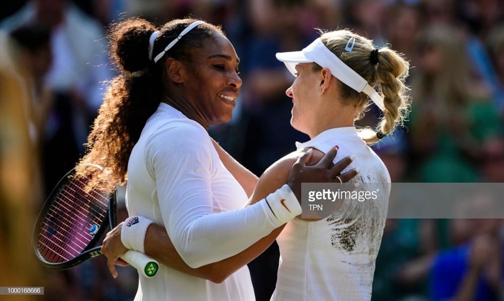 Serena dù thua nhưng vẫn nhận được sự ca tụng. Cô đã có 10 lần lọt vào chung kết Wimbledon và chỉ có 3 lần thất bại. Ảnh: Getty.
