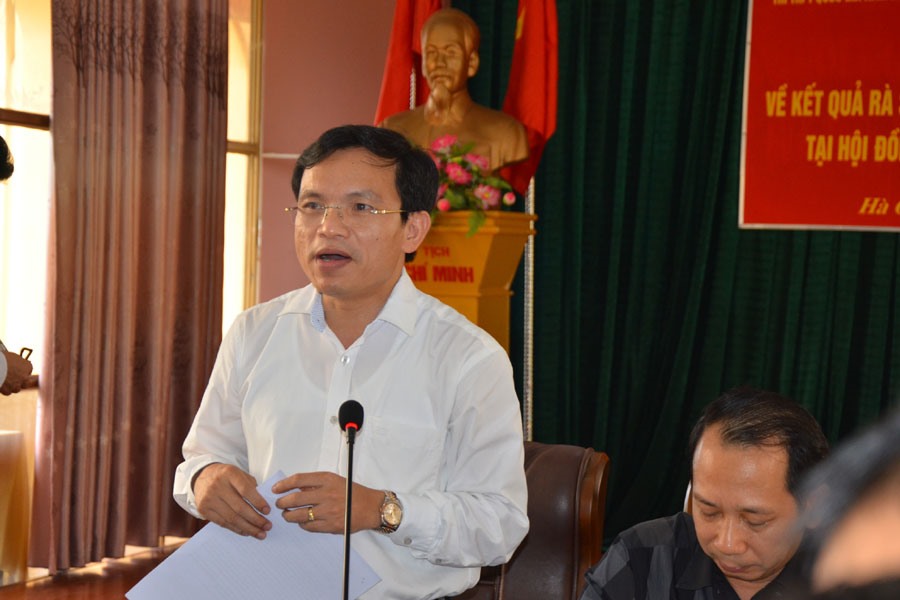 Ông Mai Văn Trinh - Cục trưởng Cục Quản lý Chất lượng, Bộ GDĐT thông tin tại họp báo. Ảnh: HN