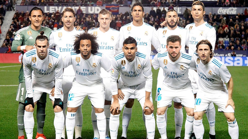 Đội hình Real Madrid lên ngôi Champions League 2018. Ảnh: Marca.