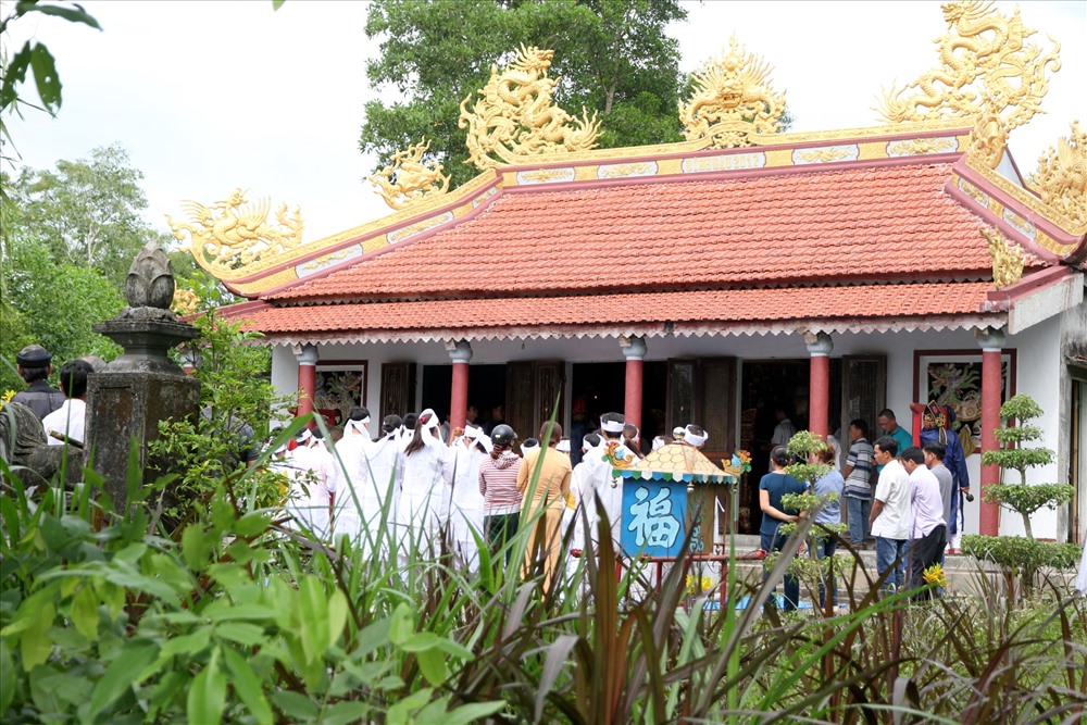 Lễ Yết tổ ở nhà thờ họ Nguyễn Khắc. Ảnh: HT.
