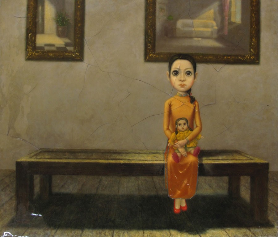 Hiện thực hoàn hảo 3, chất liệu tổng hợp trên toan, 90x105cm, 2016.