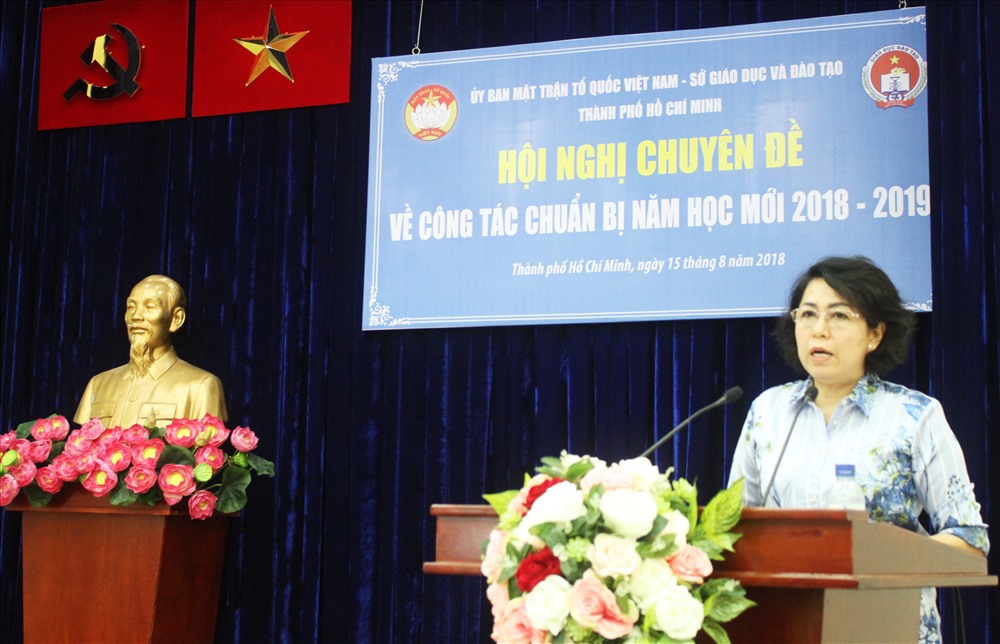 Bà Châu phát biểu tại hội nghị