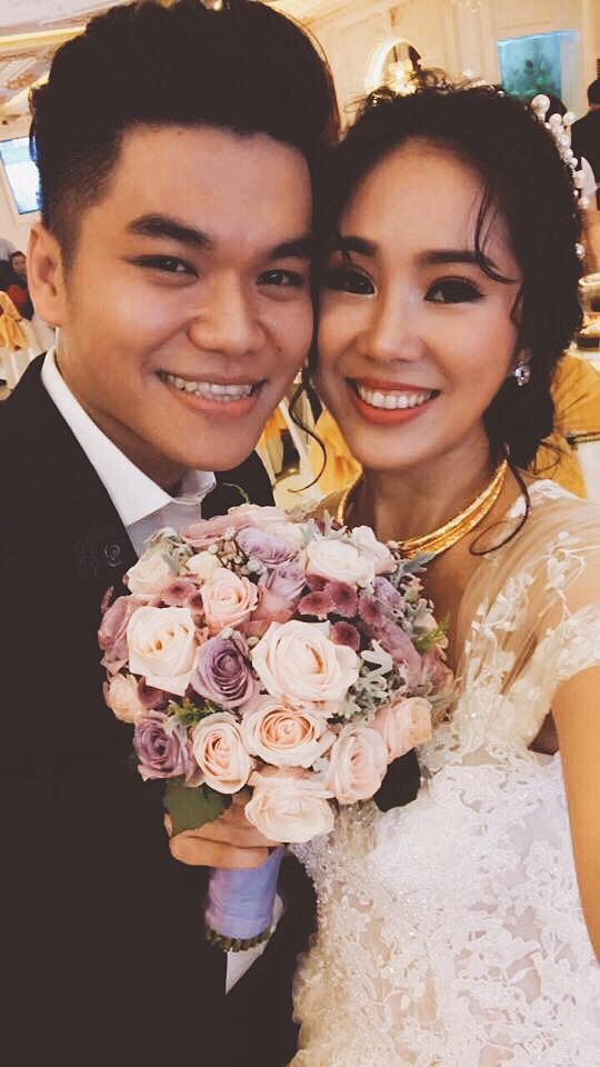 Lê Phương và ông xã Trung Kiên.