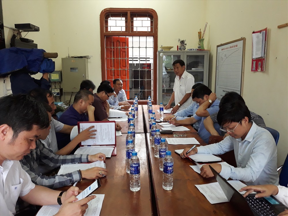 Ông Nguyễn Sỹ Hưng, Giám đốc Chi cục Thủy lợi thông báo tình hình trên địa bàn