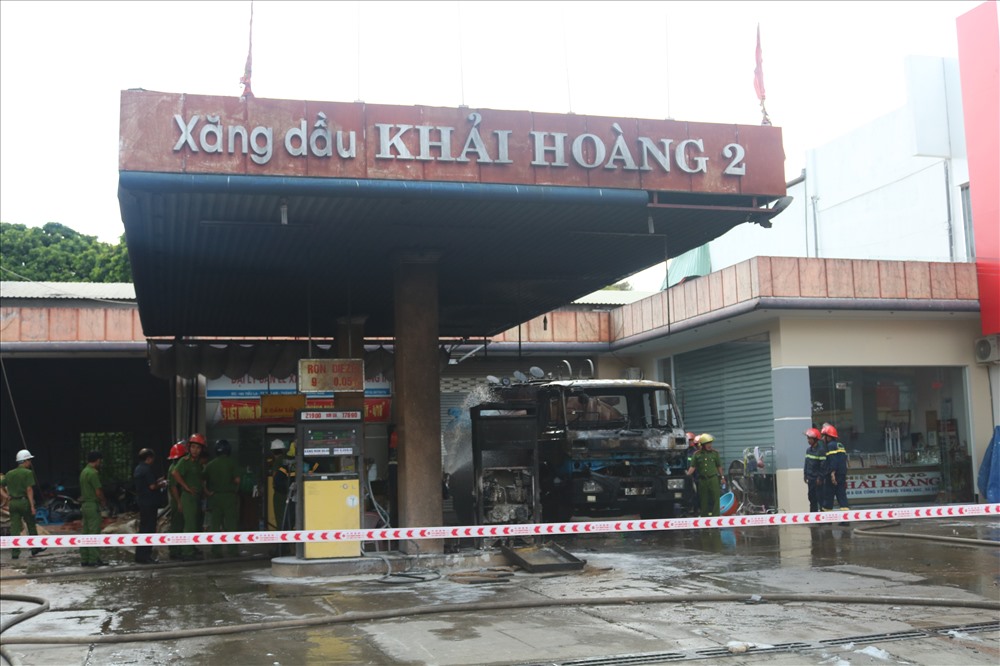 Cây xăng Khải Hoàng 2, nơi xảy ra vụ hoảng hoạn. Ảnh: Đ.V