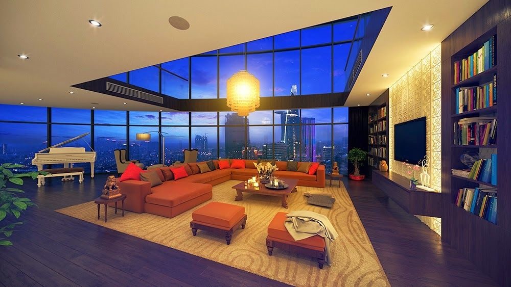 Căn hộ penthouse đối diện tòa Bitexco (nguồn: tapchi-nhadep)