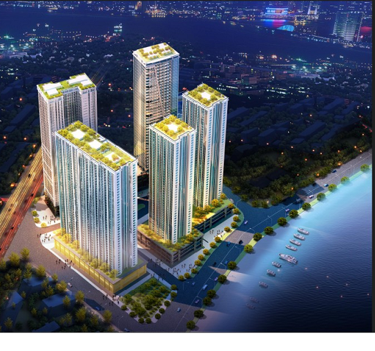 Phối cảnh toàn cảnh Tổ hợp Chung cư cao cấp – Khách sạn Mường Thanh Viễn Triều.