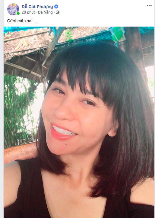 Hình ảnh Cát Phượng đăng tải lên trên trang cá nhân.
