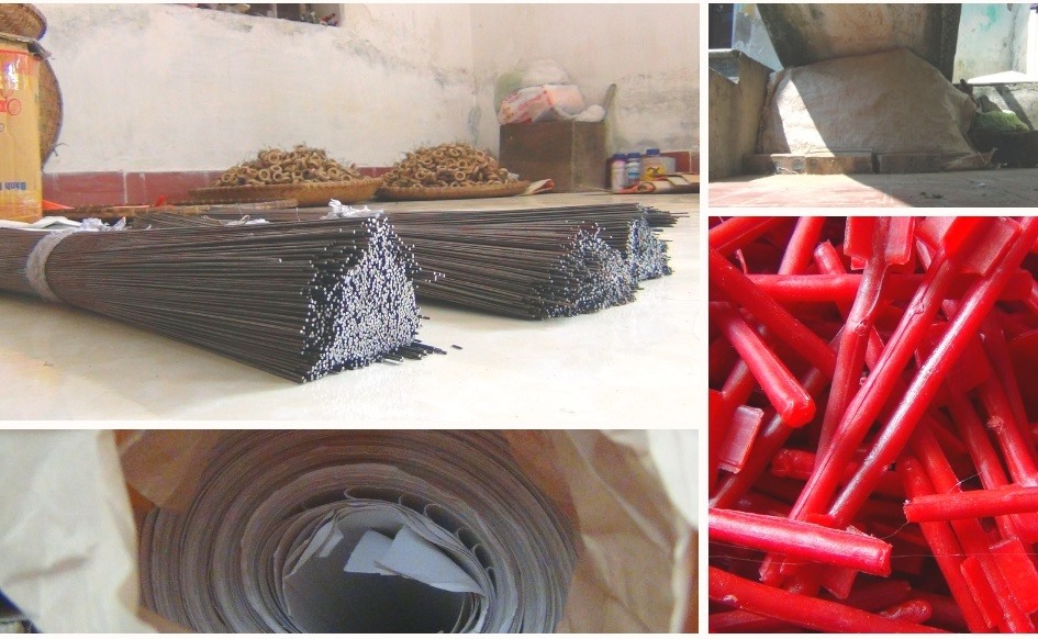 Để kịp sản xuất trống cho Rằm tháng Tám, ngay từ tháng 4 âm lịch người thợ đã phải chuẩn bị các nguyên liệu đất sét, giấy, cán trống, dây thép, tre và dây.