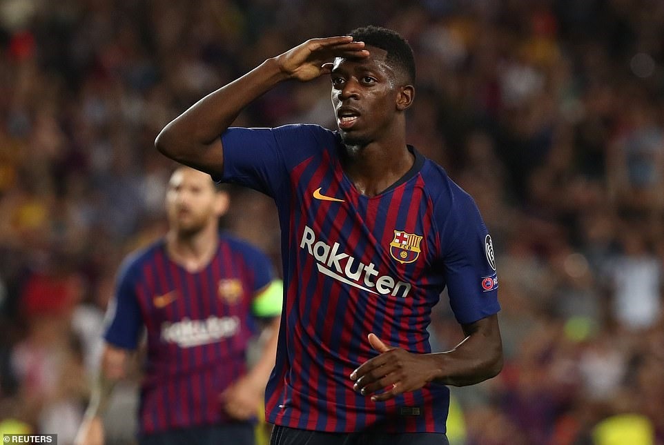 Ousmane Dembele cũng ghi dấu ấn với một cú cứa lòng mẫu mực. Ảnh: Reuters.