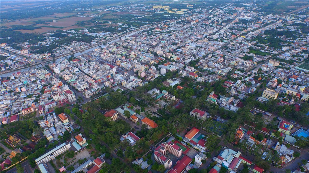 Một góc đô thị TP.Trà Vinh (ảnh: T.P)