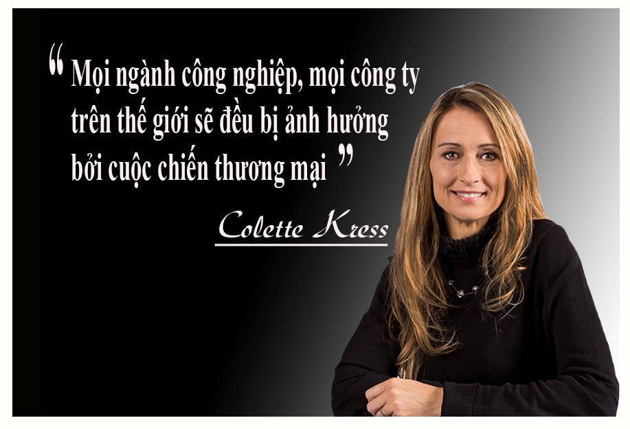 Colette Kress, giám đốc tài chính của hãng sản xuất chip điện tử Nvidia, cho rằng tất cả những gì doanh nghiệp có thể hi vọng làm được là “tuân thủ pháp luật ở tất cả các quốc gia”. “Tôi nghĩ, mọi ngành công nghiệp, mọi công ty trên thế giới sẽ đều bị ảnh hưởng bởi cuộc chiến thương mại”, bà Kress nhận xét.