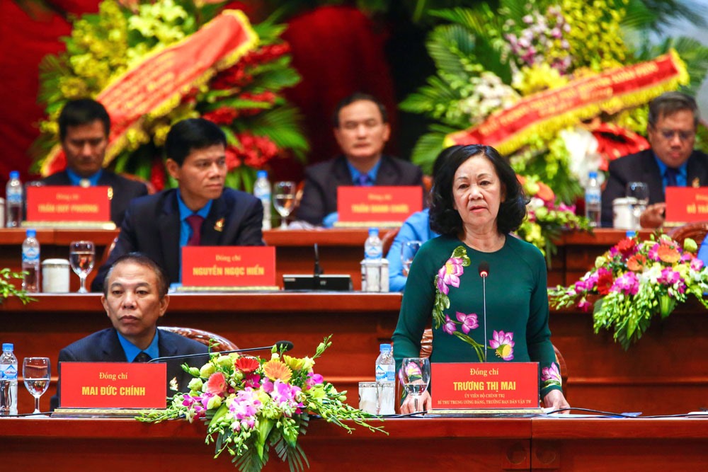 Đồng chí Trương Thị Mai - Uỷ viên Bộ Chính trị, Bí thư Trung ương Đảng, Trưởng ban Dân vận Trung ương.